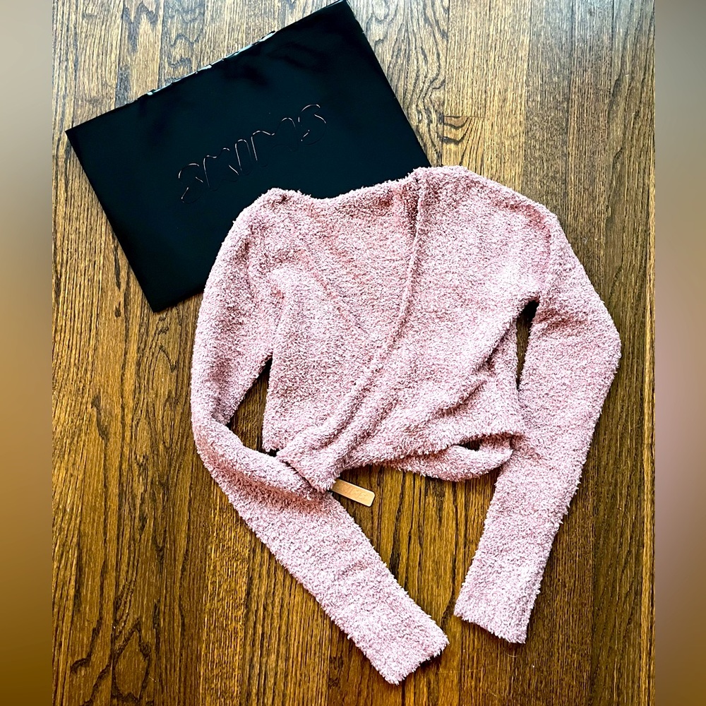 NWT S/M SKIMS Cozy Knit Wrap Top